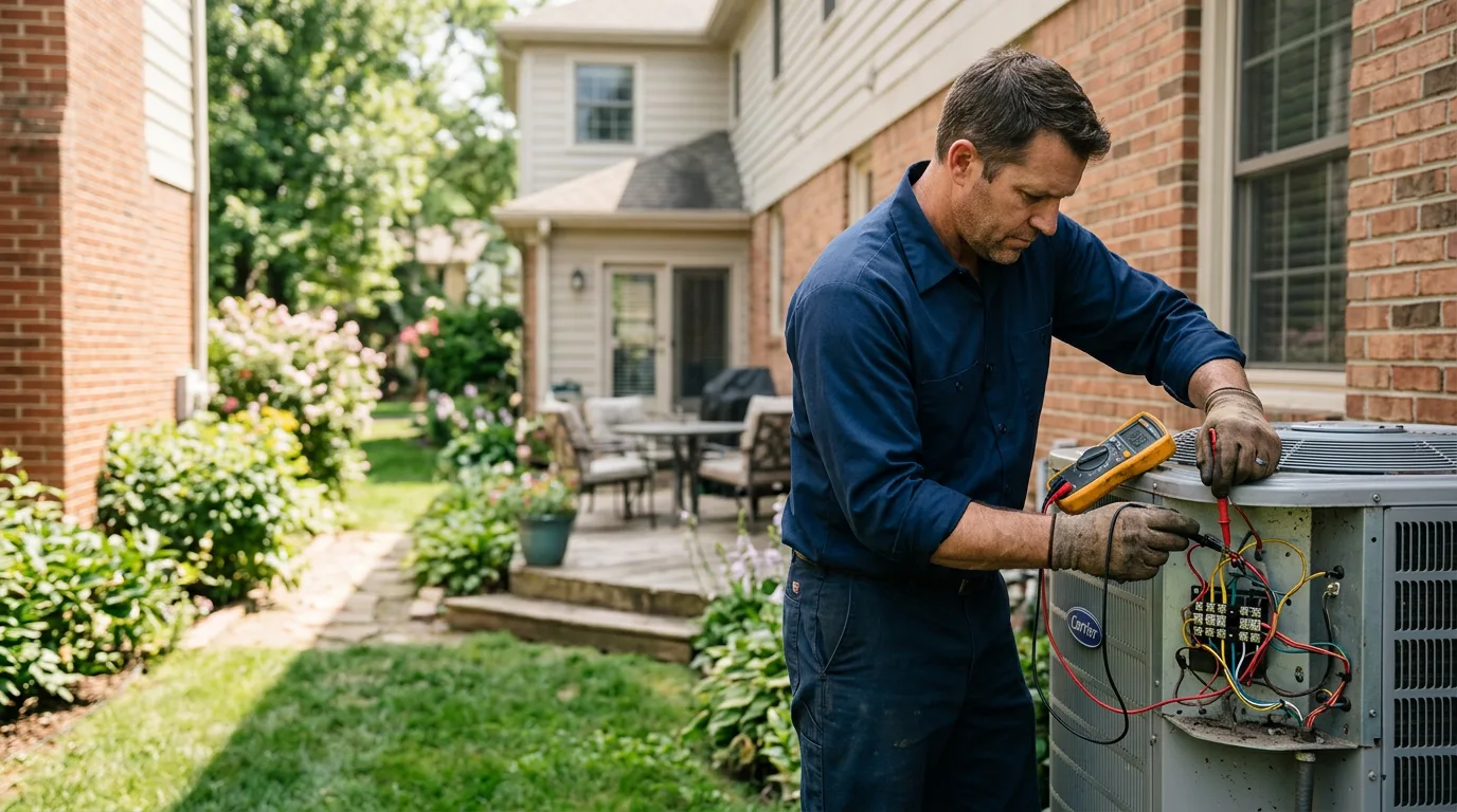 HVAC technician working near Gurnee, IL